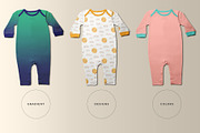 Kids Quarter Sleeve Romper Mockup, a Product Mockup by Designertale (Thumbnail 2 of 9)