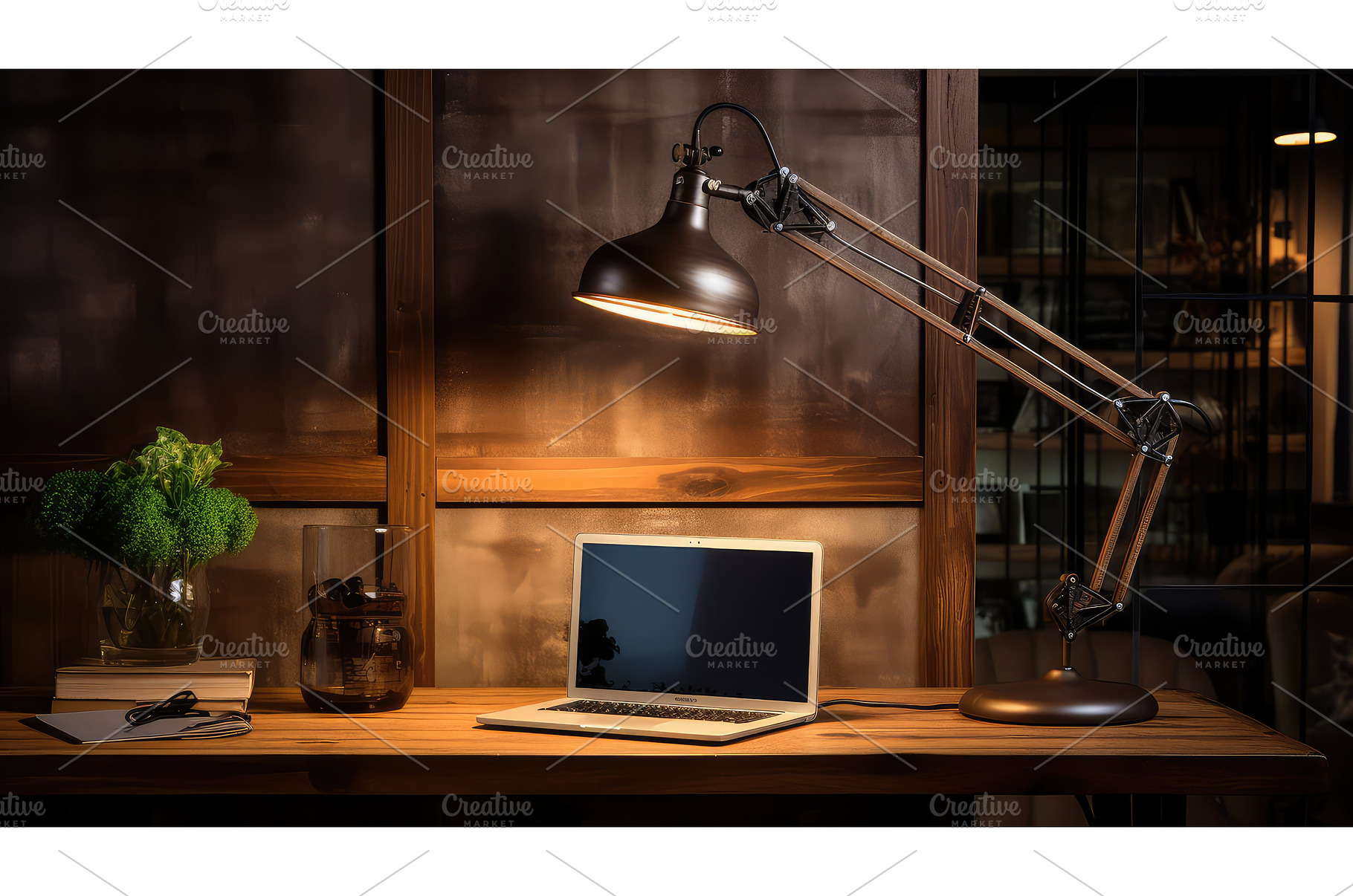 lighting desk lamp above ai, an Industrial Photo by pikepicture