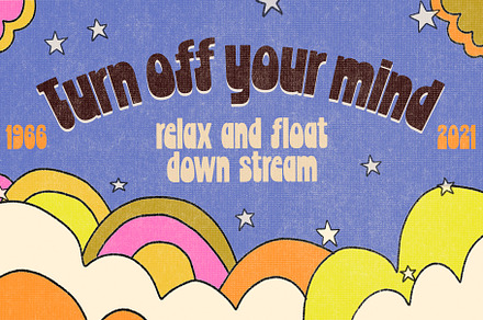 Chorine Family | Two retro fonts, a Font by The Flying Type