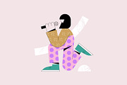 Playful Pastel Vector Characters, a Person Illustration by Léo Alexandre (Thumbnail 11 of 15)