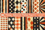Vintage Halloween Digital Papers, a Pattern Graphic by SinaCreation (Thumbnail 1 of 5)