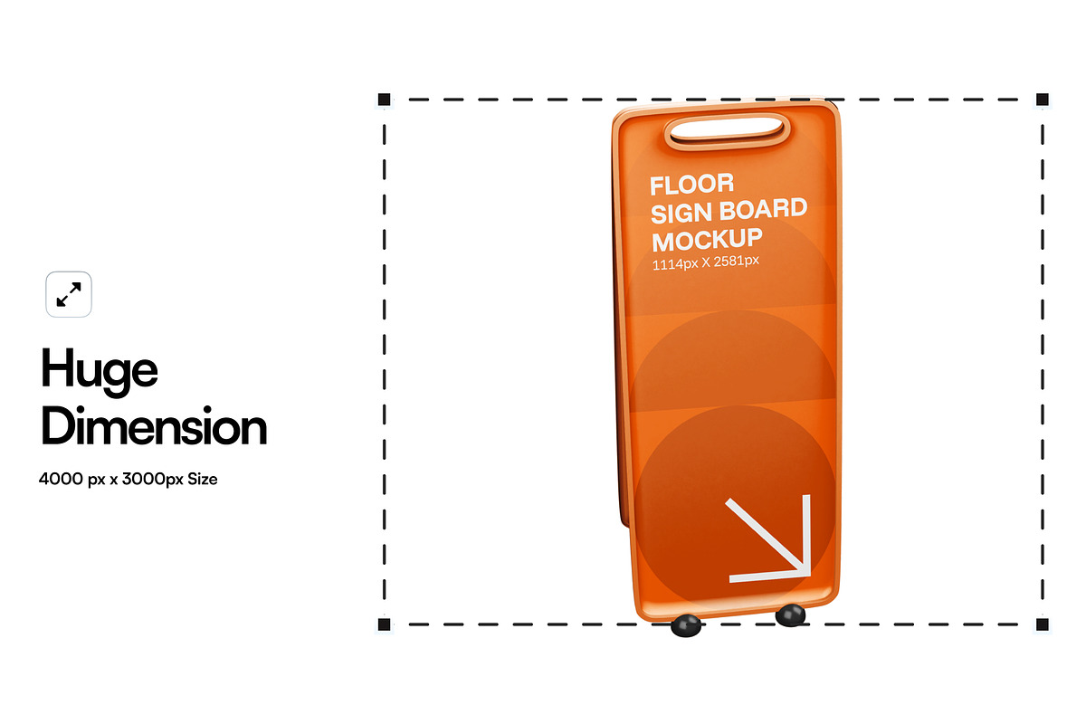 Floor Sign Mockup, a Product Mockup by SLAB! Design (Photo 3 of 8)