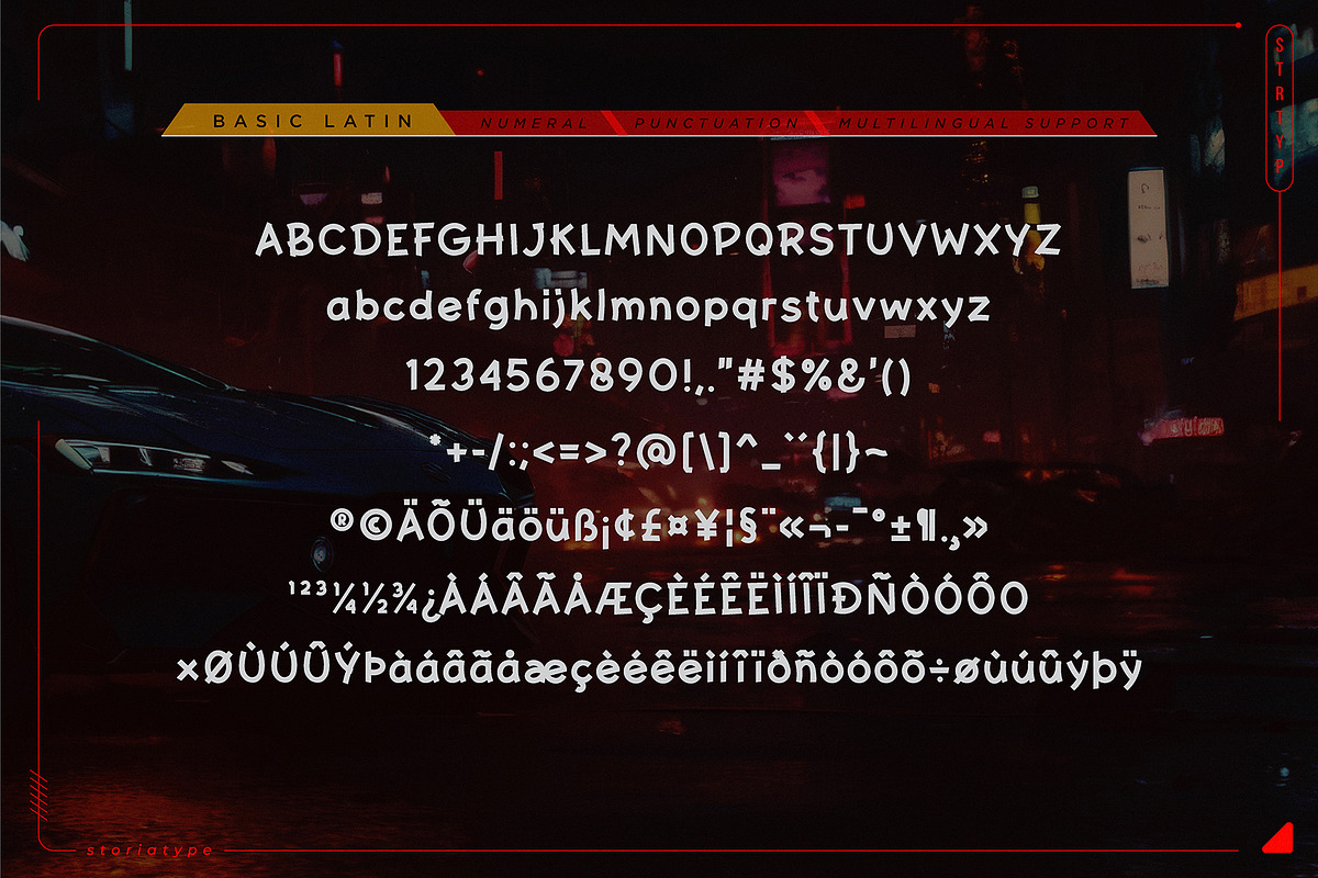 Reaven - Futuristic Display Font, a Sans Serif Font by Storiatype (Photo 2 of 7)