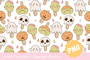 Cute Ice Cream Halloween Seamless, a Pattern Graphic by CpSnowy (Thumbnail 2 of 5)