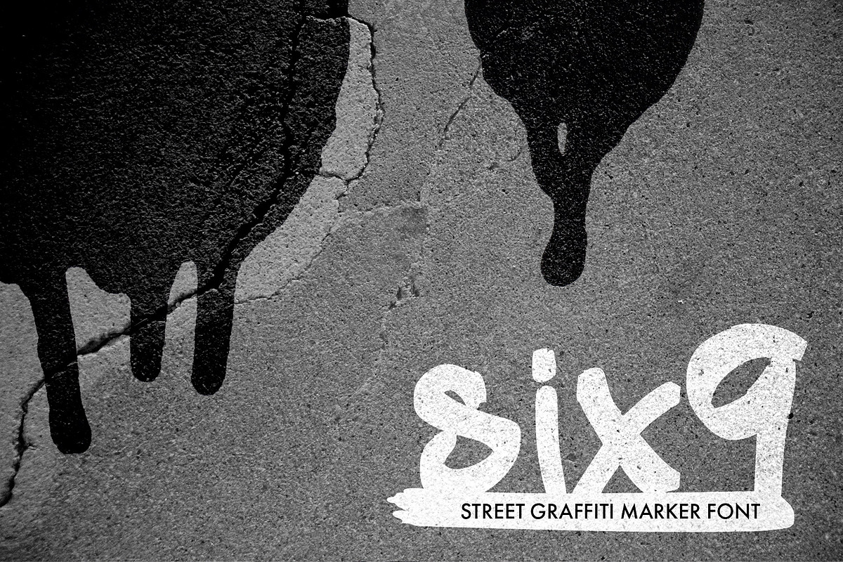 Six9 Graffiti Urban Tag Marker Font, a Font by Kohl + Cole (Photo 9 of 9)
