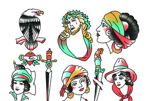 Traditional Tattoo Flash 25 Designs