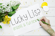Lucky Lisp // Organic Font Family, a Sans Serif Font by by Masselyn (Thumbnail 1 of 8)