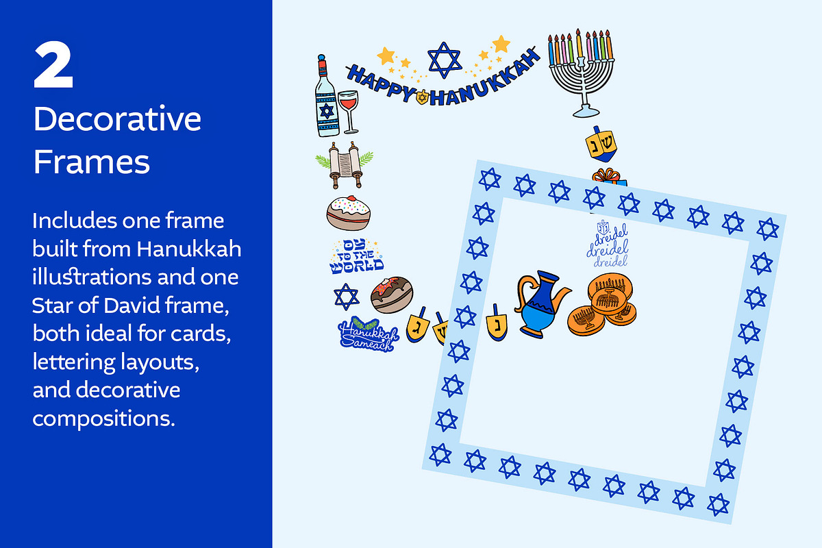 Hanukkah Hand-Drawn Illustrations, an Object Illustration by cugypress (Photo 8 of 9)
