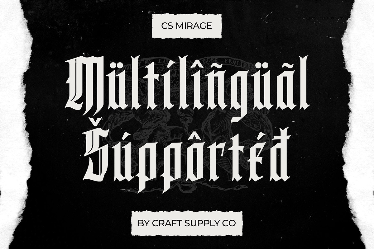 CS Mirage – Blackletter Font, a Blackletter Font by Craft Supply Co. (Photo 3 of 8)