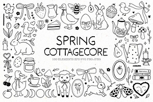 Spring Cottage Core & Easter doodles