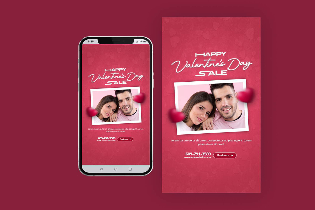 Valentine's Day Instagram Stories, a Social Media Template by Saman Osama (Photo 4 of 9)