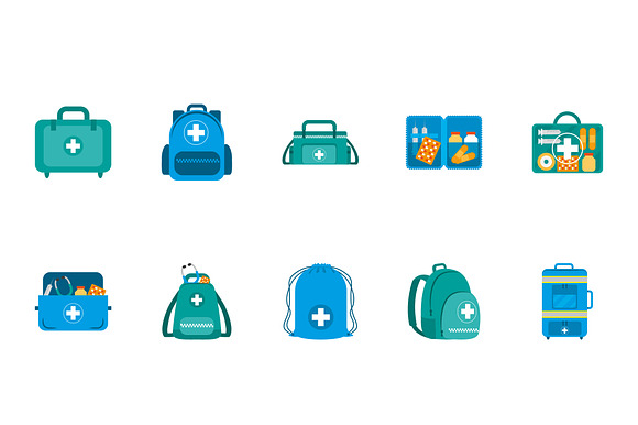 First Aid Kit Icon Set preview 2