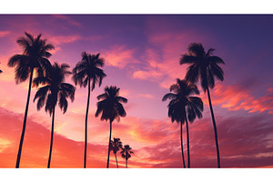 sun palm summer background ai, a Nature Photo by pikepicture