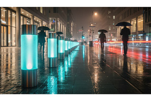 Rainy city street at night features, an Architecture Photo by Igor Tichonow
