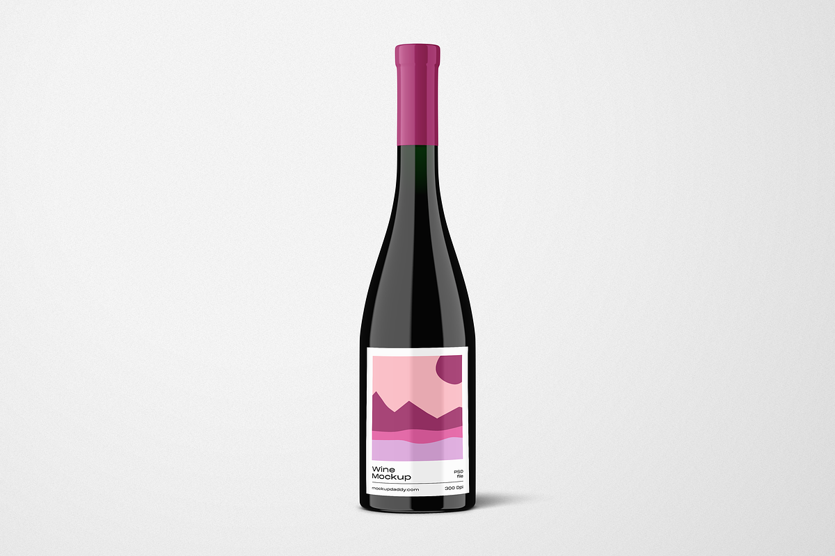 Wine Bottle Mockup, a Packaging Mockup by Mockupdaddy (Photo 16 of 22)