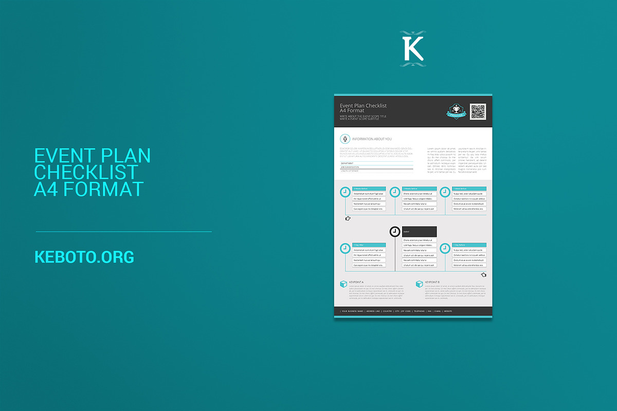 Event Plan Checklist A4 Format, a Templates & Theme by Keboto