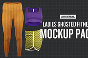 Ladies Ghosted Fitness Mockup Pack, a Shirt Mockup by Go Media's Arsenal (Thumbnail 1 of 4)