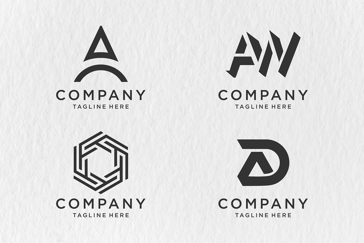 Set of monogram logo design. PART 4, a Branding & Logo Template by BARONSTD