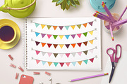 Bunting Banner Clipart, an Illustration by The Digital Download Shop (Thumbnail 2 of 6)