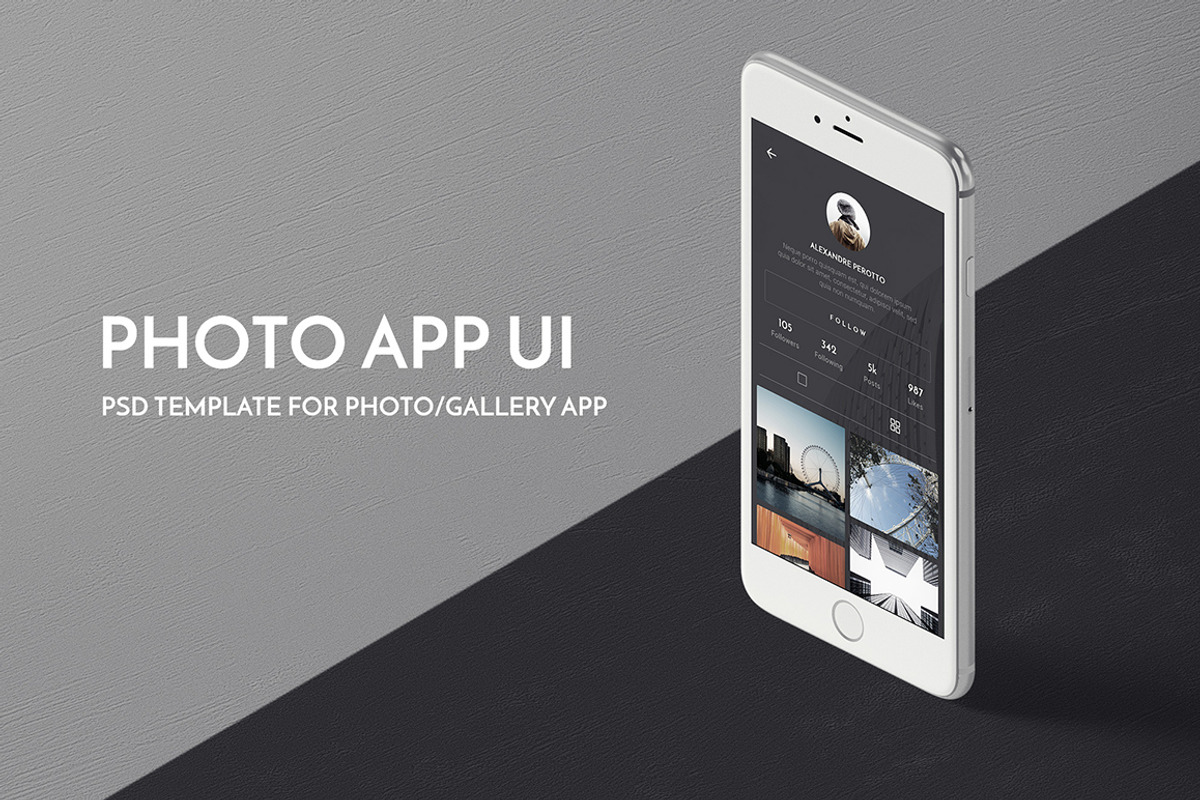 Photo App UI Kit, an UI Kit Template by laaqiq (Photo 1 of 2)