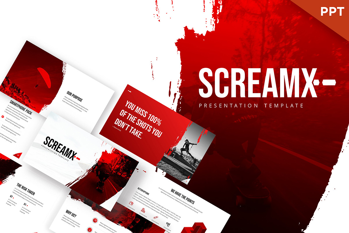 Screamx Presentation Template, a Presentation Template by Jegtheme (Photo 1 of 4)
