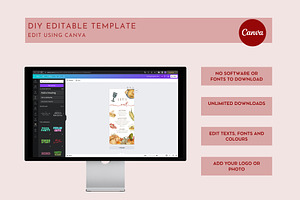 Editable Thanksgiving Menu Template