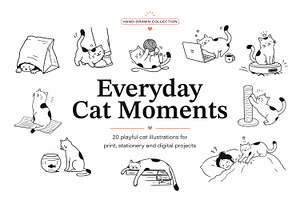 Cat Vector Illustrations, an Animal Illustration by Gomolach