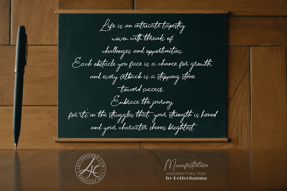 Manifestation, a Handwritten Font by Letterhanna Studio (Photo 13 of 15)