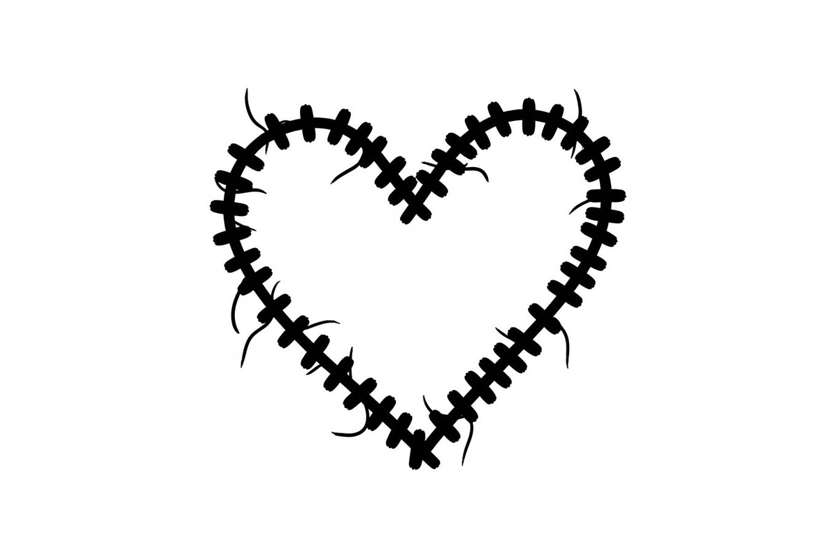 Stitched Heart Silhouette Vector Bun, an Illustration by Designs_River (Photo 15 of 41)