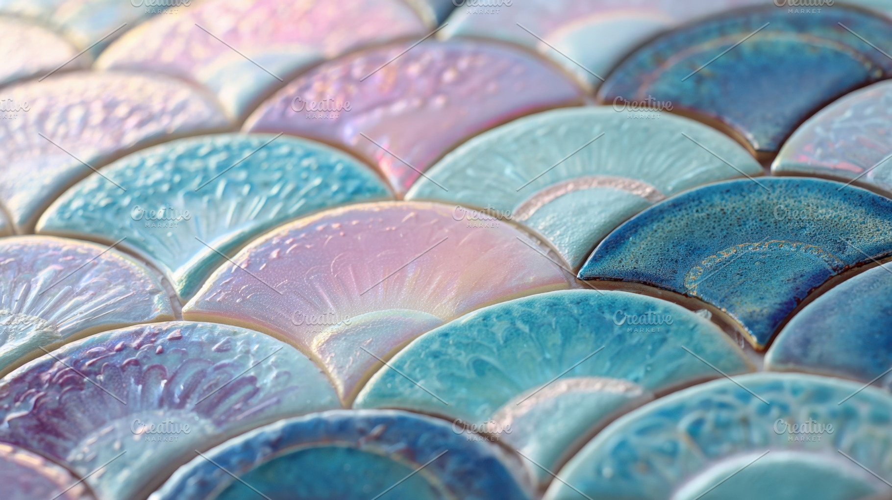 Colorful ocean tiles art, a Photo by Beautiful things