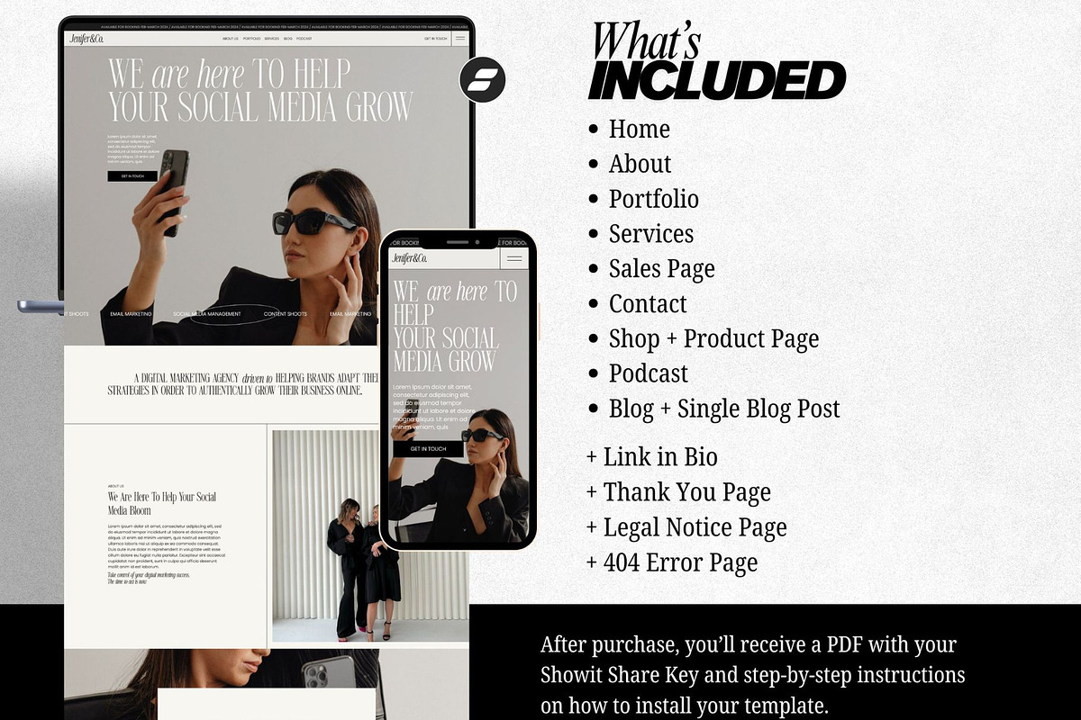 Showit Marketing Coach Website, an App Template by Digital&Chic (Photo 4 of 8)