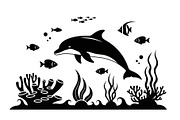 Dolphin Jumping Silhouette Vector, an Illustration by Designs_River (Thumbnail 32 of 51)