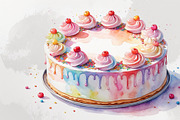 Colorful Pastry Clipart Set, an Illustration by hafijul (Thumbnail 4 of 9)