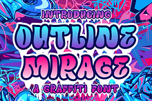 Outline Mirage - Graffiti Font