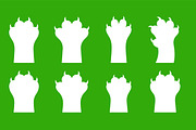 Monster Paw Silhouette Pack, an Object Graphic by Artonix (Thumbnail 2 of 3)