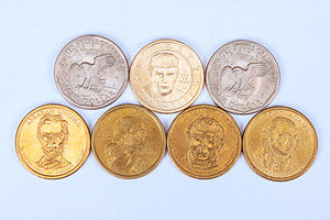 Collection of dollar coins various