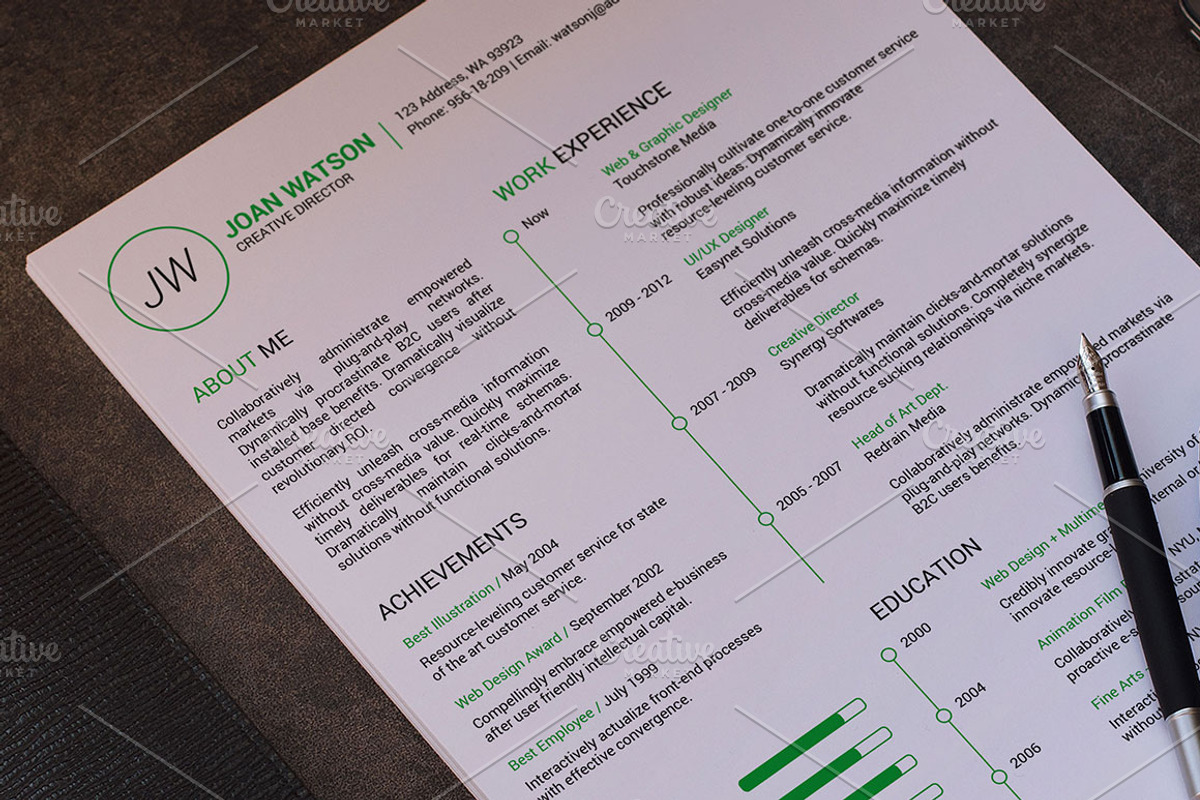 Creative Resume + Cover Letter, a Resume Template by Made by Mancie (Photo 5 of 5)