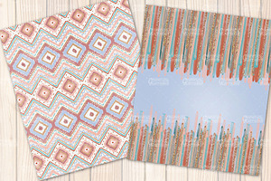 Boho Beach Seamless Pattern Bundle