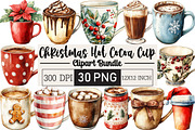 Cute Christmas Hot Cocoa Cup Clipart, an Illustration by Black Bird Studio (Thumbnail 1 of 6)