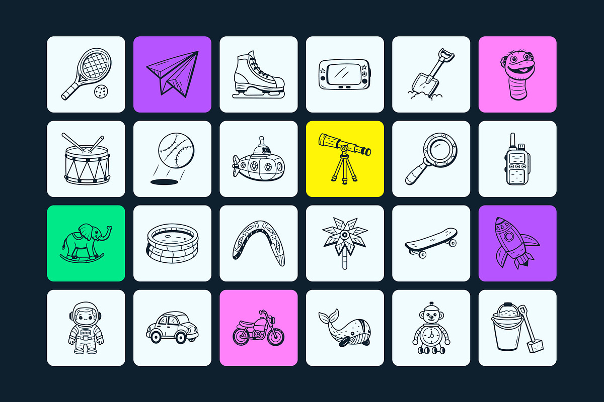 Animated Toy Doodles Set, an Object Graphic by Brickclay (Photo 4 of 5)