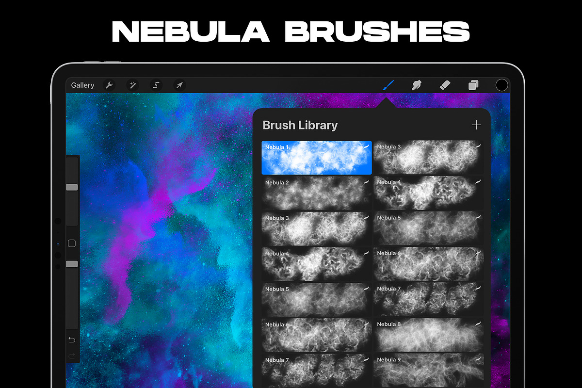 Procreate Universe Space Brushes, a Brush Add-On by Nurmiftah (Photo 4 of 8)
