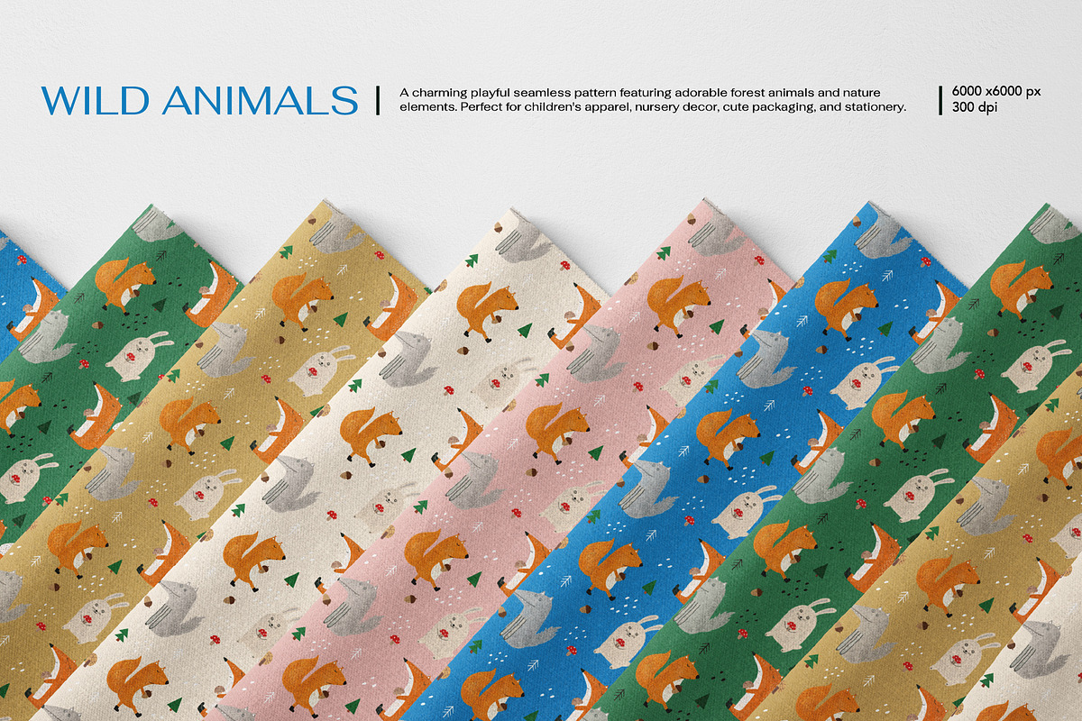 Wild Animals, a Pattern Graphic by Alona Savchuk (Photo 2 of 9)