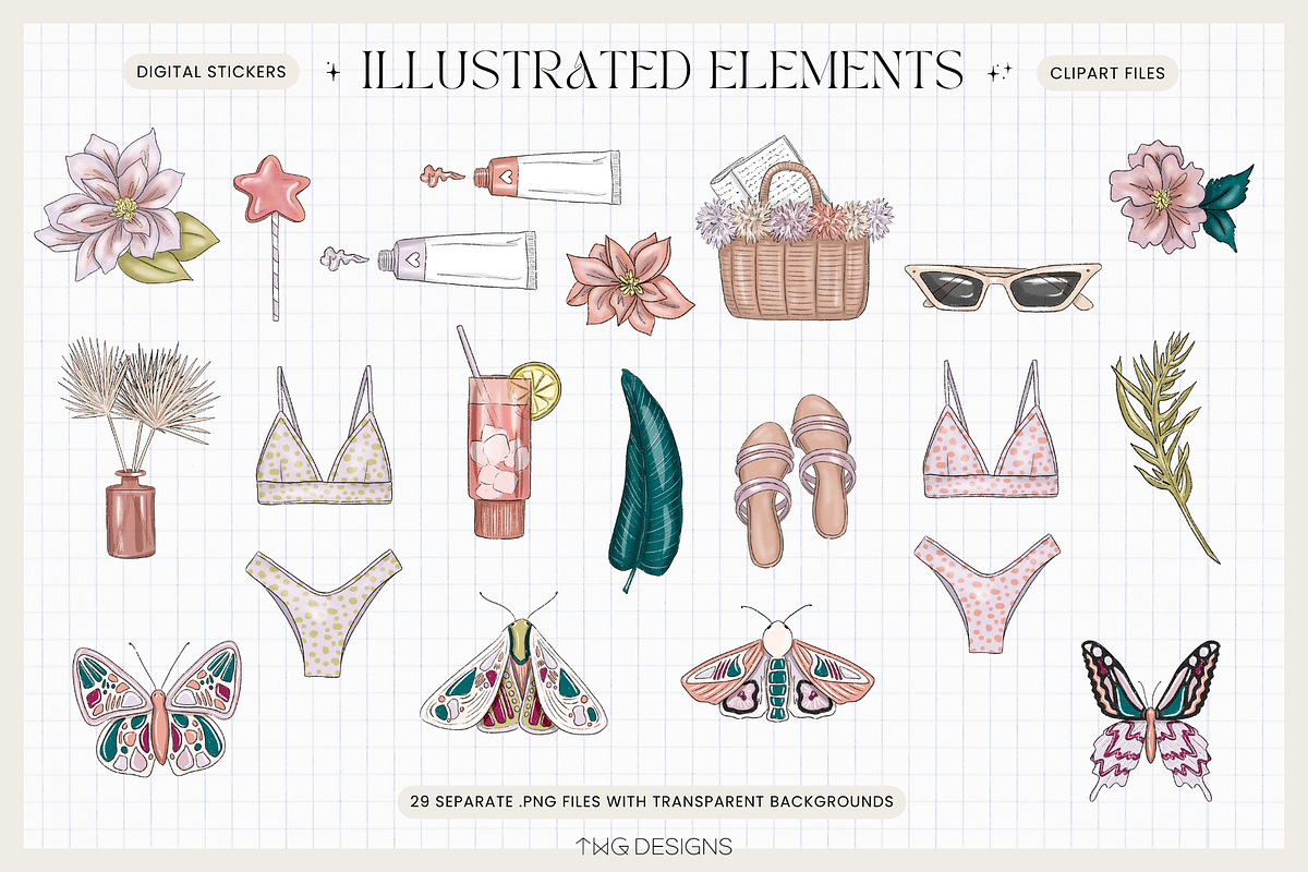 Girly Fashion Clip Art Bundle, an Illustration by TWG Designs (Photo 2 of 3)