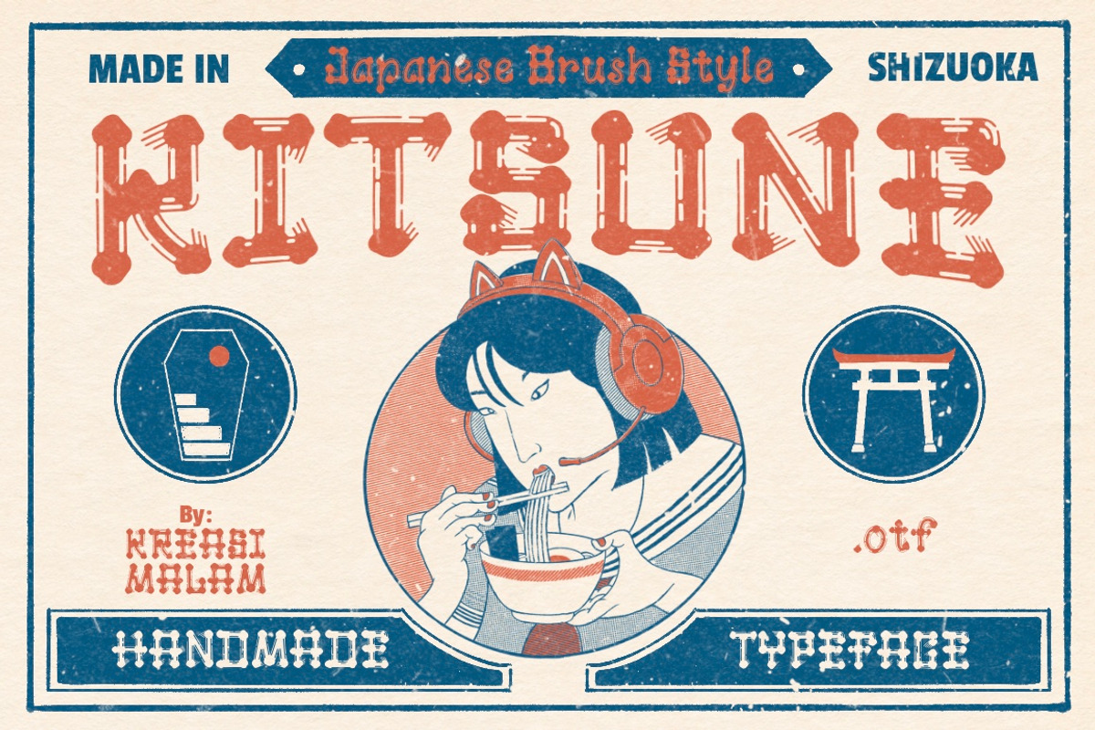 Kitsune Font, a Font by Kreasi Malam (Photo 1 of 4)