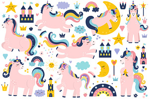 Unicorns Clipart Collection