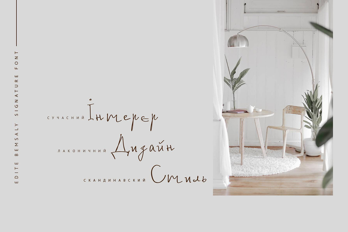 Edite Bemsaly Cyrillic Font, a Script Font by IraDvilyuk (Photo 7 of 10)