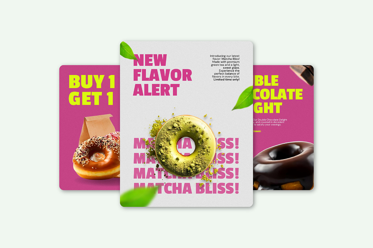 Canva Bakery & Donut Instagram Kit, a Design Template by SecondBrain Store (Photo 2 of 10)