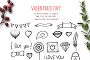 Valentine's Day Collection, a Background Graphic by Hand drawn Boutique (Thumbnail 2 of 8)