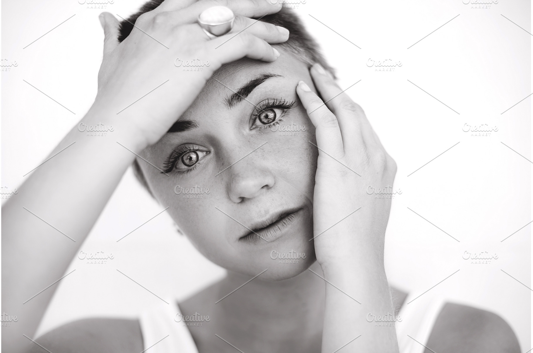 Young woman covering her head, a Beauty & Fashion Photo by Anna Efetova