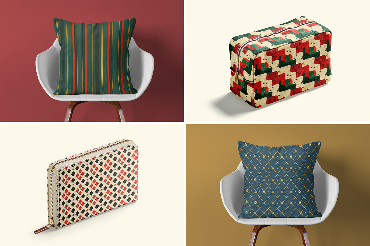 Christmas Abstract Patterns - part 1, a Pattern Graphic by Ninterints (Photo 18 of 19)